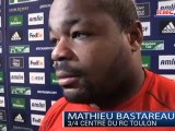 H-Cup: Les réactions de F. Michalak et M. Bastareaud après la victoire de Toulon contre Sale