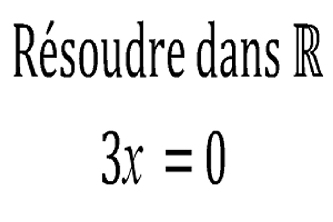 Équation du premier degré - 2nde