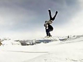 Superman Piggy Back Ski Jump