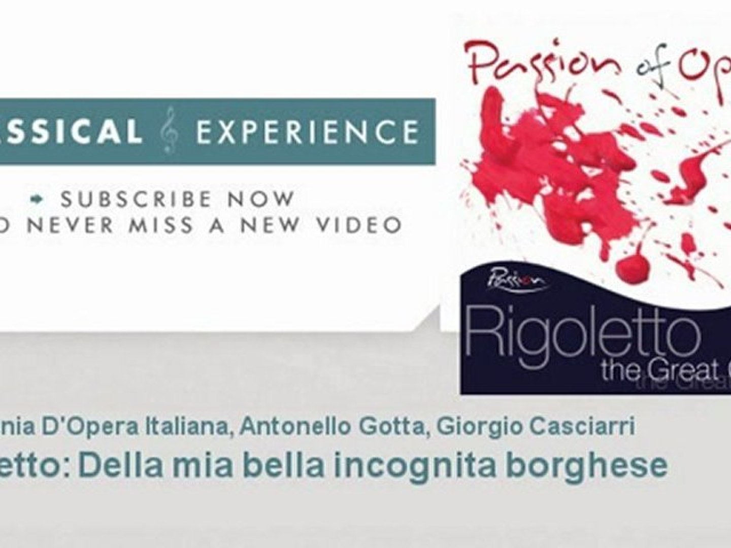 Giuseppe Verdi : Rigoletto: Della mia bella incognita borghese - Vidéo  Dailymotion