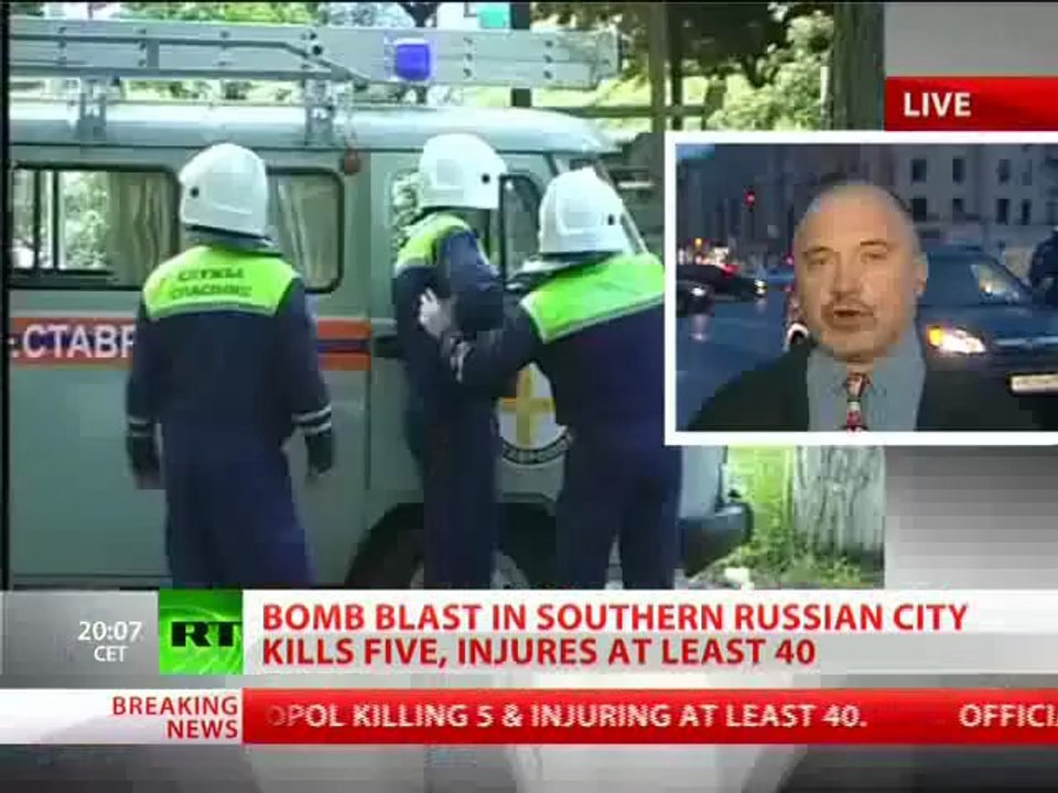 Downtown cafe bomb  kills 5, injures dozens in southern Russia