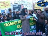 basörtüsü protesto edildi