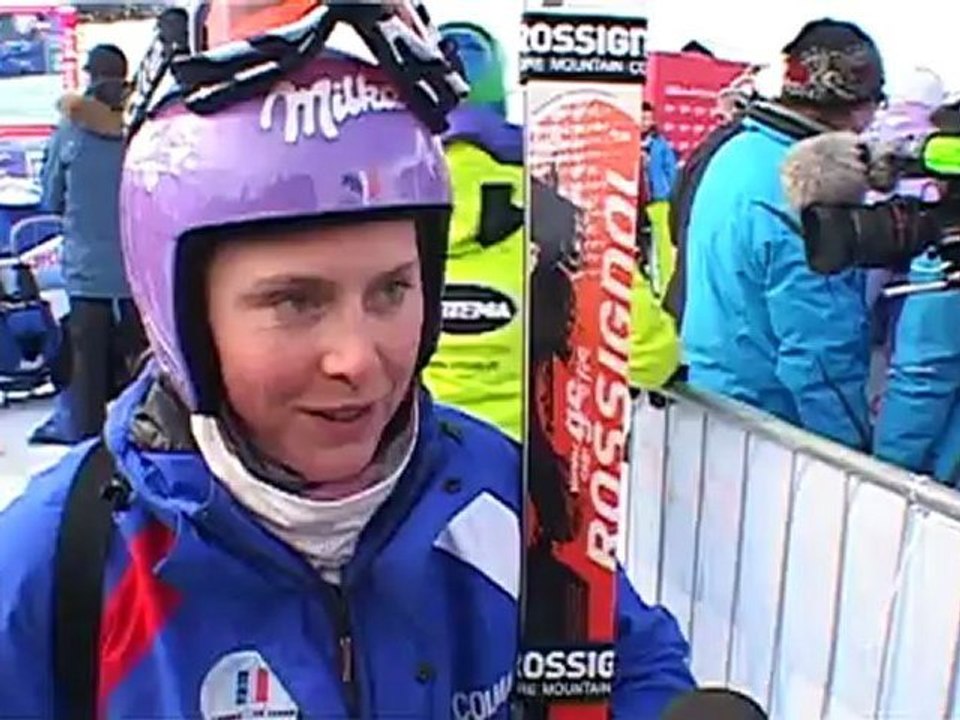 Itw de Tessa Worley, 2nde après la 1ere manche...