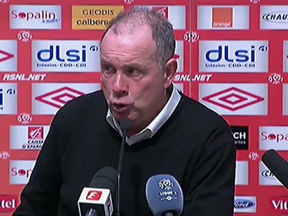 Conférence de presse AS Nancy Lorraine - Valenciennes FC : Jean  FERNANDEZ (ASNL) - Daniel  SANCHEZ (VAFC) - saison 2012/2013