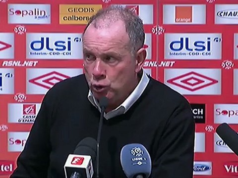 Conférence de presse AS Nancy Lorraine - Valenciennes FC : Jean FERNANDEZ (ASNL) - Daniel SANCHEZ (VAFC) - saison 2012/2013