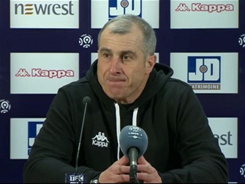 Conférence de presse Toulouse FC - SC Bastia : Alain CASANOVA (TFC) - Frédéric HANTZ (SCB) - saison 2012/2013