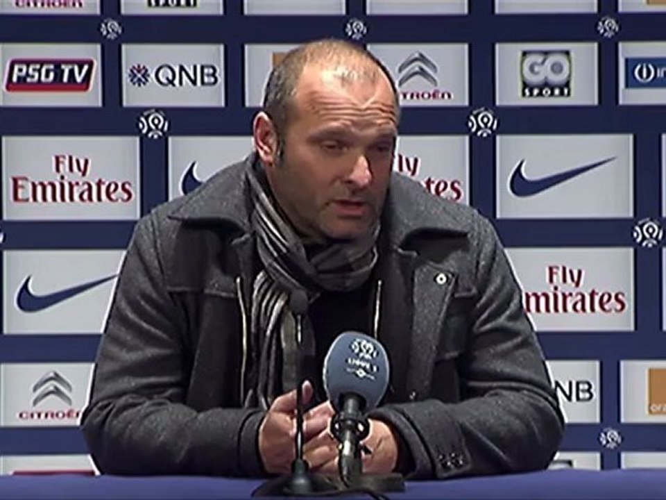 Conférence de presse Paris Saint-Germain - Evian TG FC : Carlo ANCELOTTI (PSG) - Pascal DUPRAZ (ETG) - saison 2012/2013