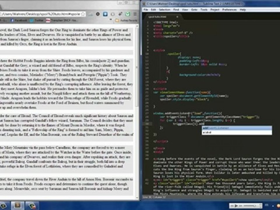 Créatiim - Afficher un message caché en Javascript