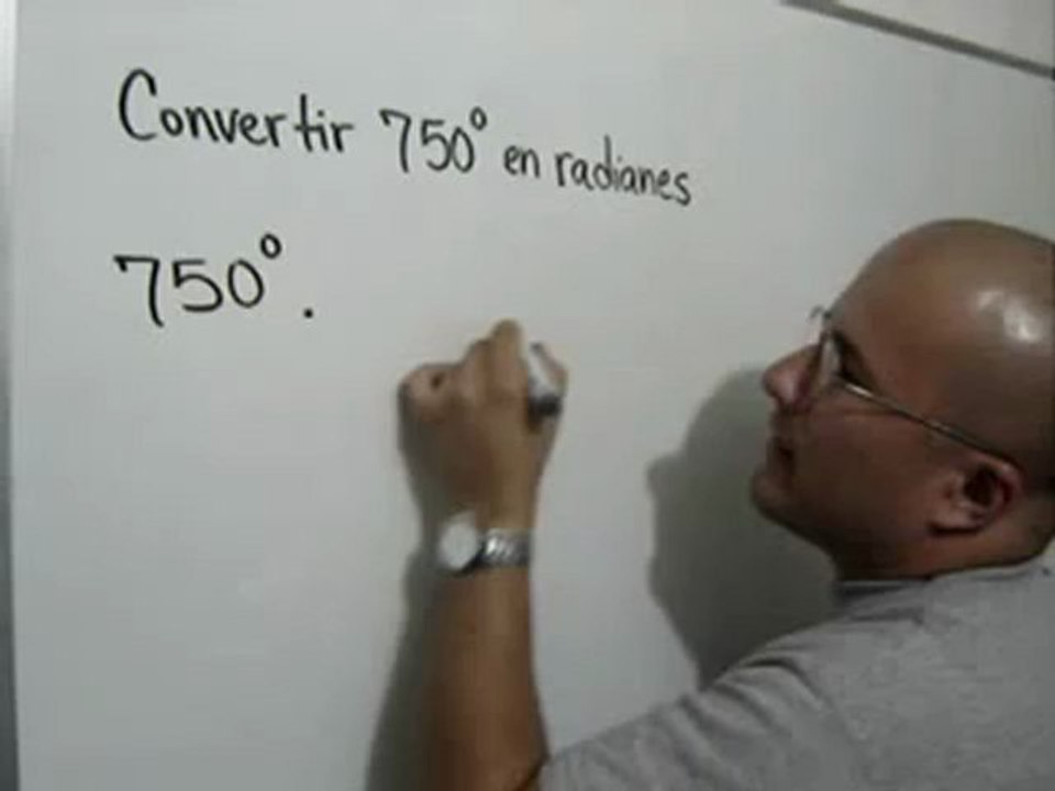 Conversión de grados a radianes