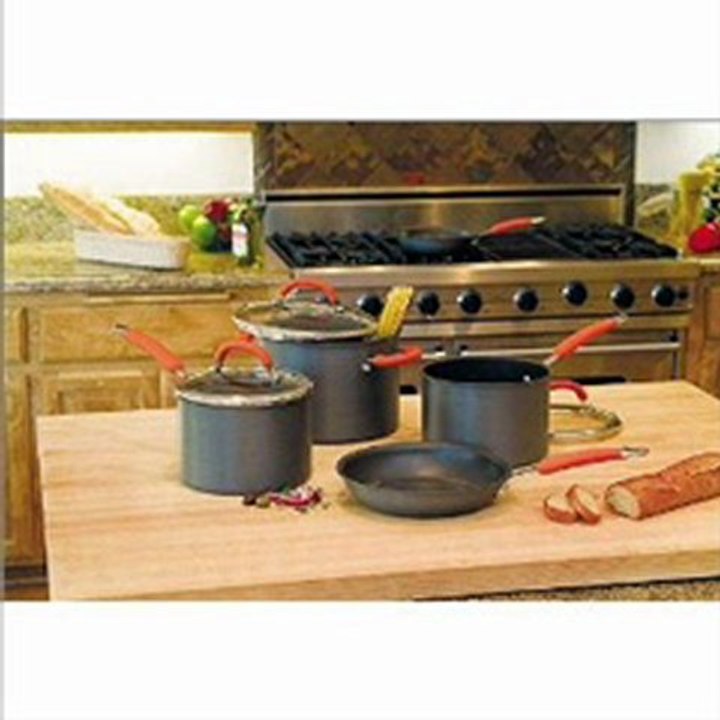 Rachael Ray Hard Anodized Nonstick 10-Piece Cookware Set, Orange Review