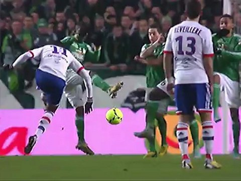 But Michel BASTOS (65ème) - AS Saint-Etienne - Olympique Lyonnais (0-1) - saison 2012/2013