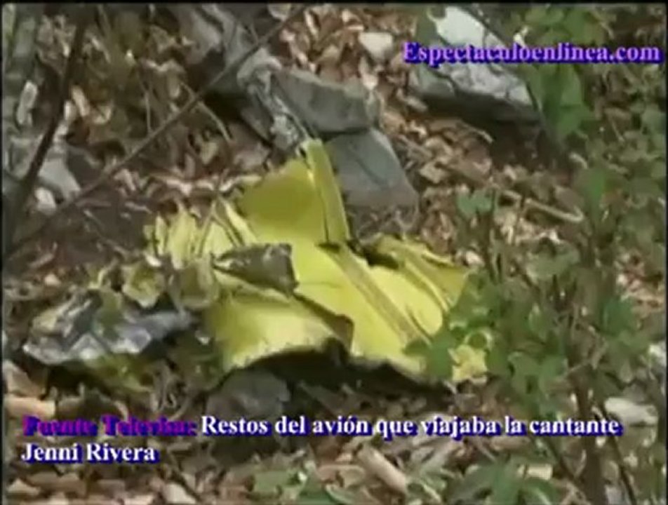 Imágenes de los restos del avión donde viajaba la cantante Jenni Rivera