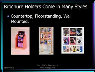 How to Effectively Use Brochure Holders