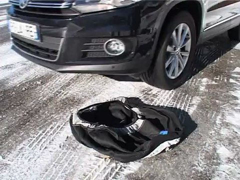 POLAIRE SHOW'7: passager 4x4 utilitaire camping-car Textil Snow Chain removing - Chaine à neige textile tourisme 4x4 utilitaire camping-car démontage