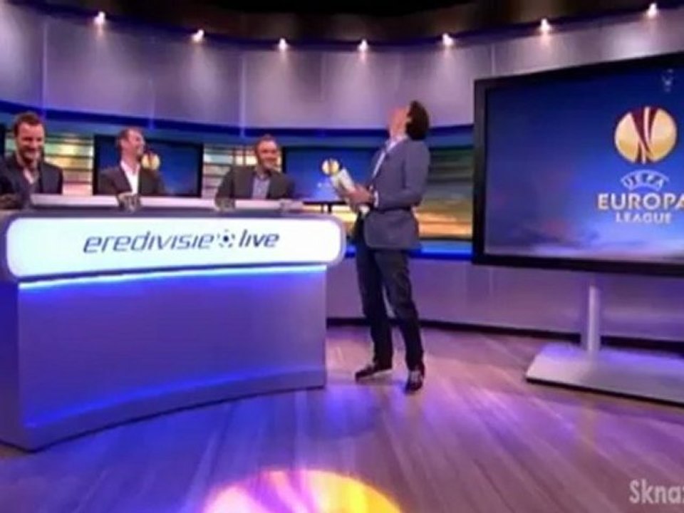 Goal line referee is prepared