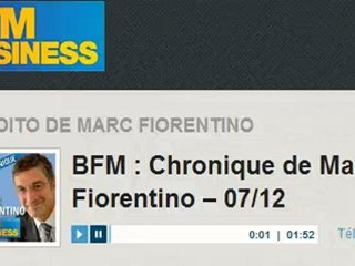 BFM : Chronique de Marc Fiorentino -- 07/12" l'or ce placement pourri"