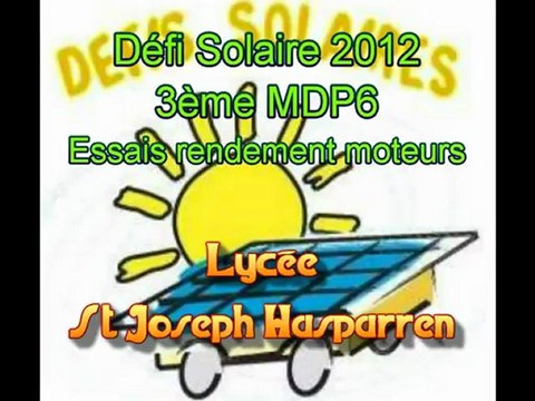 Essais rendement moteurs