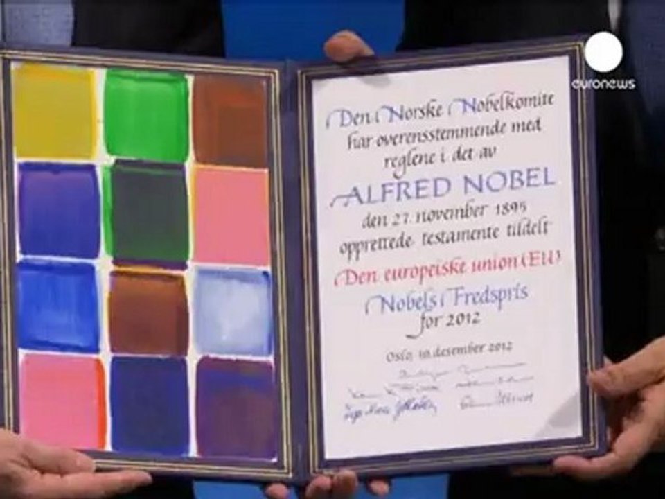EU receives Nobel Peace Prize in Oslo