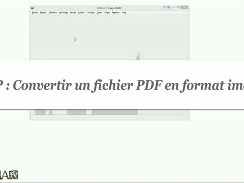 Comment convertir un fichier PDF en fichier image avec GIMP ?