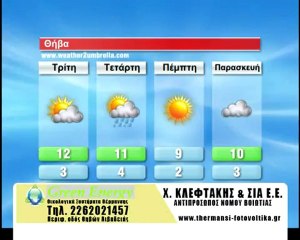 Ο καιρός για την Τρίτη 11 Δεκεμβρίου