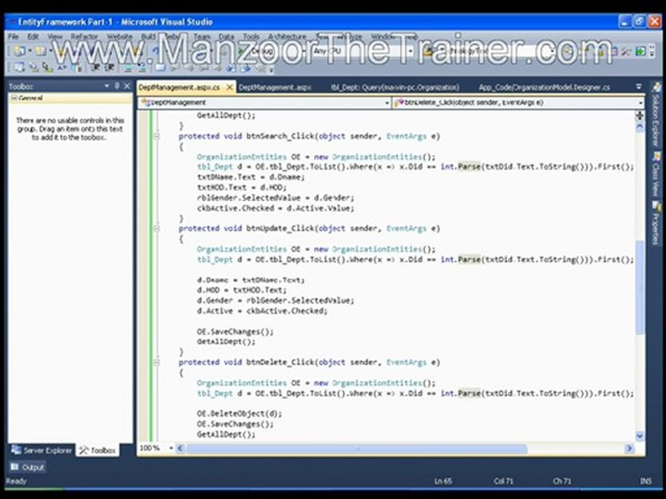 Ado.Net Entity Framework Part 7 of 15