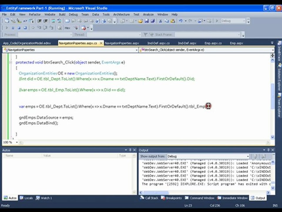 Ado.Net Entity Framework Part 13 of 15