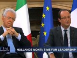 Interview conjointe avec M. MONTI à l'occasion du Sommet franco-italien