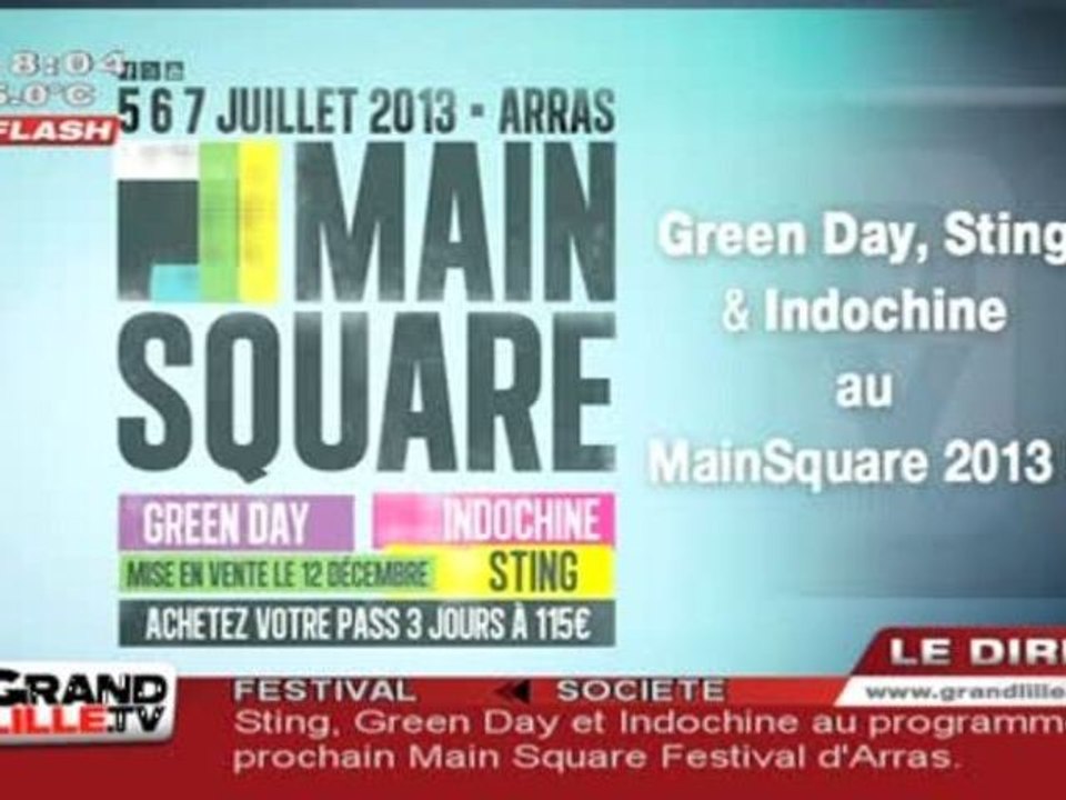 Sting, Green Day et Indochine au Main Square Festival 2013