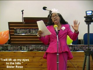 I will lift up my eyses to the hills.