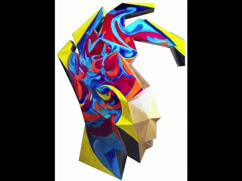 Mayan Parade - The New Face of Mexico - Painting Process Video of Ari Lankin - End of Mayan Calendar