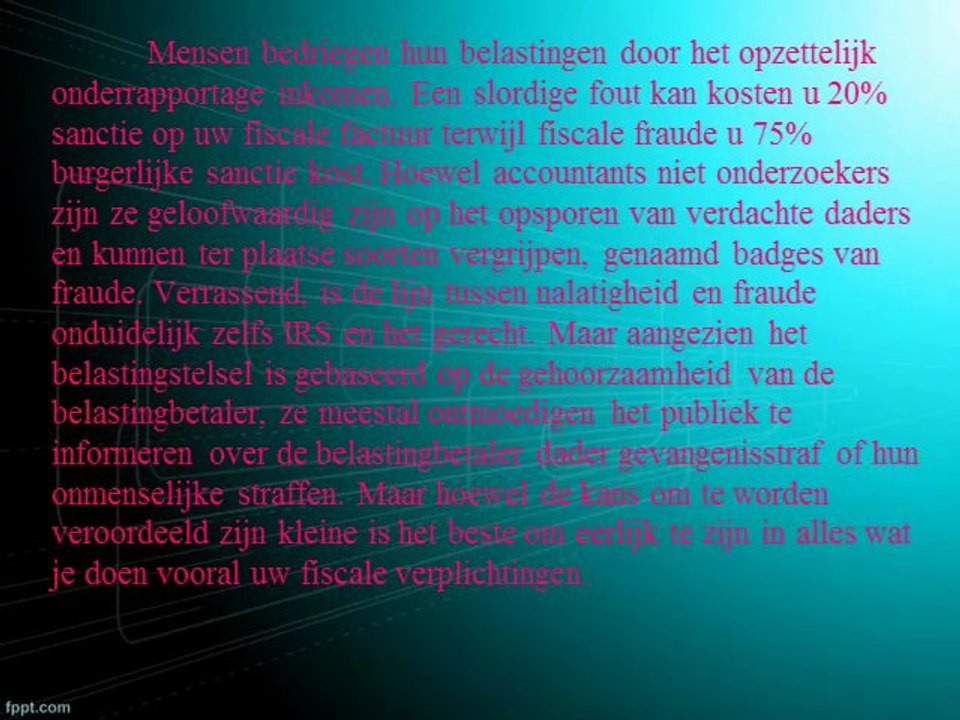 VERSCHIL TUSSEN NALATIGHEID EN INKOMSTENBELASTING FRAUDE
