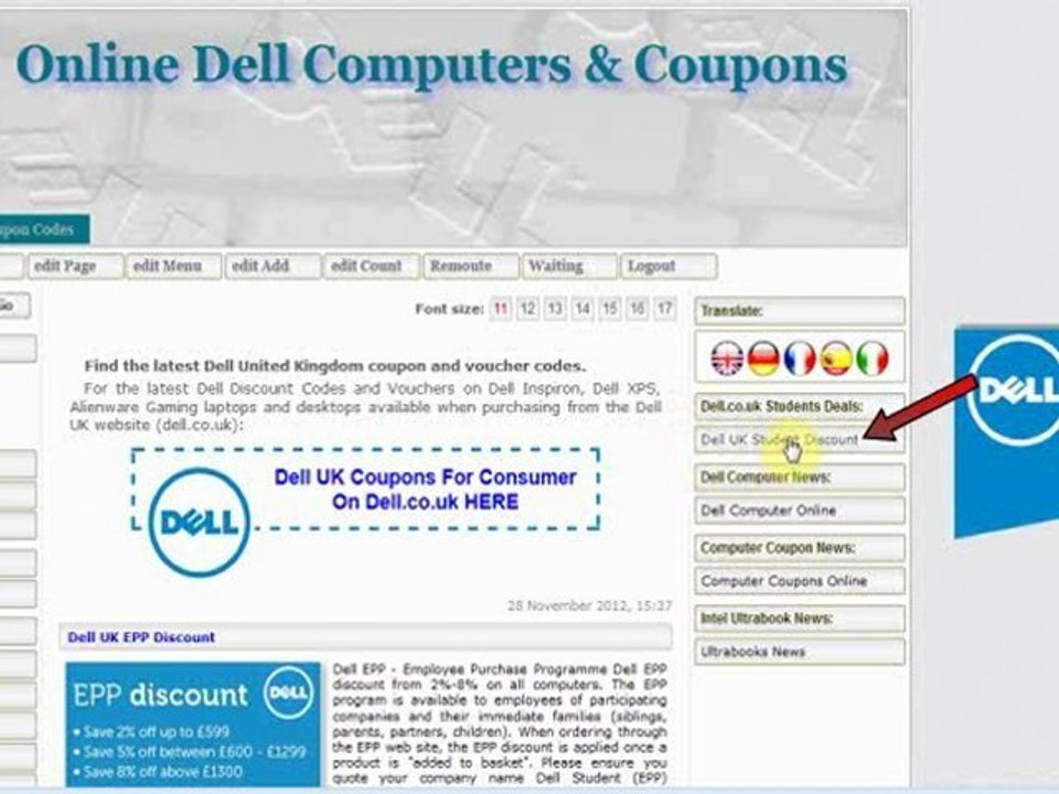 Dell Student Discount and Dell Outlet Discount UK