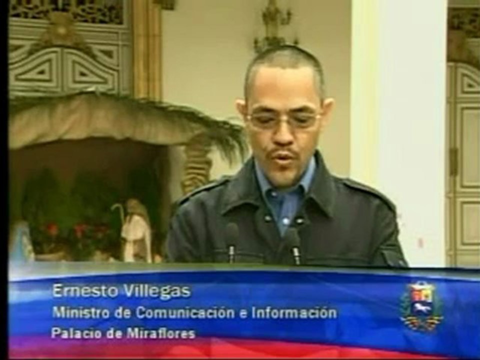 Comunicado oficial situación actual presidente Chávez