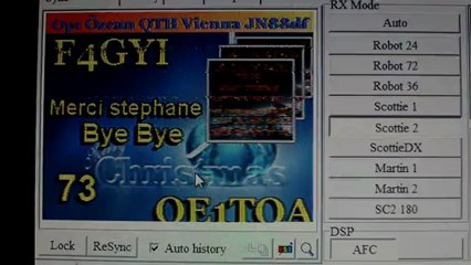 qso sstv  avec OE1TOA