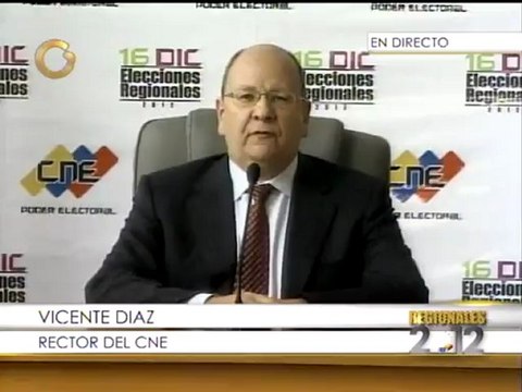 Rector Vicente Díaz someterá a consideración del CNE rueda de prensa del vicepresidente Maduro