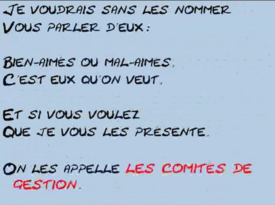 Comités de gestion