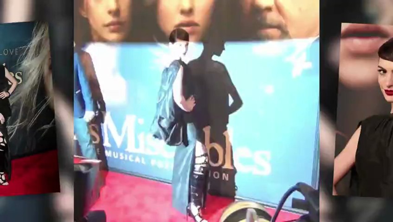 Anne Hathaway Dons Bondage-Style Heels to Les Miserables Premiere