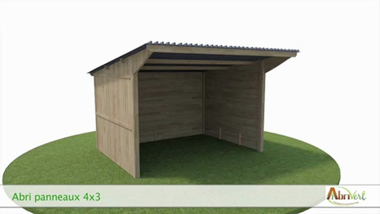 Abri à panneaux de prairie pour chevaux et poney, Abrivert