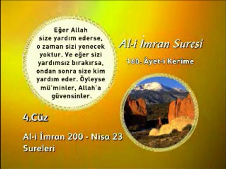 Ali İmran Suresi 160. Ayet-i Okunuşu ve Meali Okyay Derneği