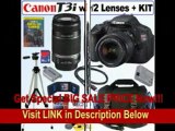 [SPECIAL DISCOUNT] Canon EOS Rebel T3i 18 MP CMOS Digital SLR Camera with EF-S 18-55mm f/3.5-5.6 IS II Zoom Lens & EF-S 55-250mm f/4.0-5.6 IS Telephoto Zoom Lens   16GB Accessory Bundle!