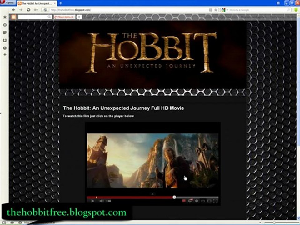 The Hobbit An Unexpected Journey Full Movie HD Quality Free