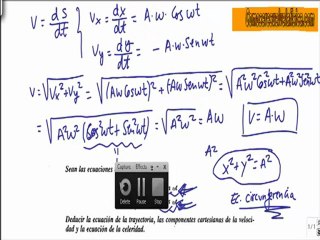 Problema resuelto de cinematica (12) calcular ecuacion de trayectoria y velocidad