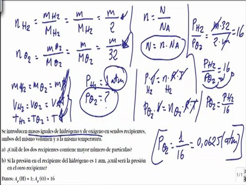 Quimica 1º bachillerato leyes de gases ideales ejercicio 8