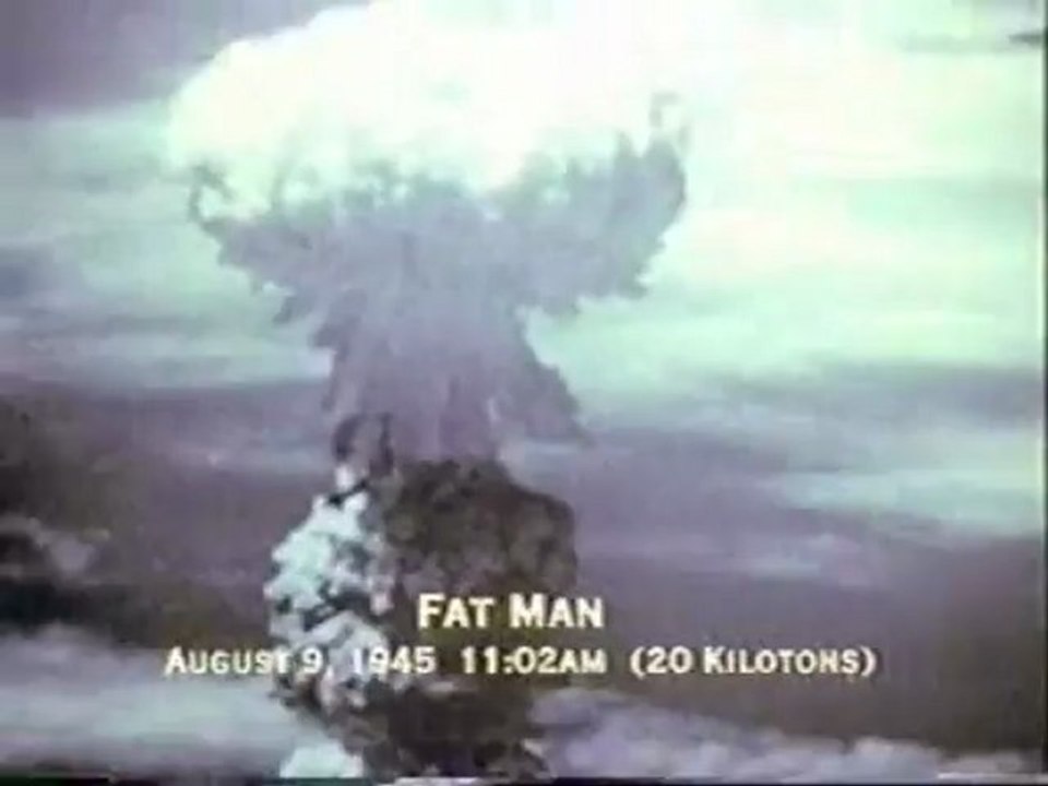 Нагасаки. Взрыв - Fat Man 20 килотонн - Съемки с самолёта