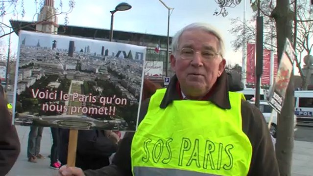 Manifestation du Collectif contre la Tour Triangle du 08 12 2012 Jan Wyers, Secrétaire SOS Paris