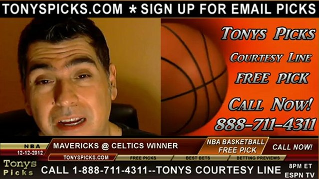 Boston Celtics versus Dallas Mavericks Pick Prediction NBA Pro Basketball Preview 12-12-2012