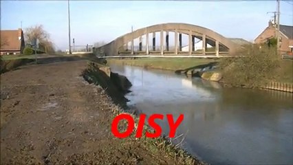 TRAVAUX SUR LE CANAL DE LA SAMBRE A L'OISE A OISY  LE 12  DECEMBRE 2012