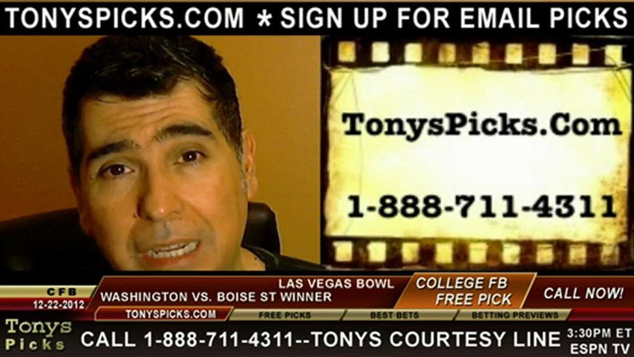 Boise St Broncos Washington Huskies Pick Prediction Las Vegas Bowl NCAA Football 12-22-2012