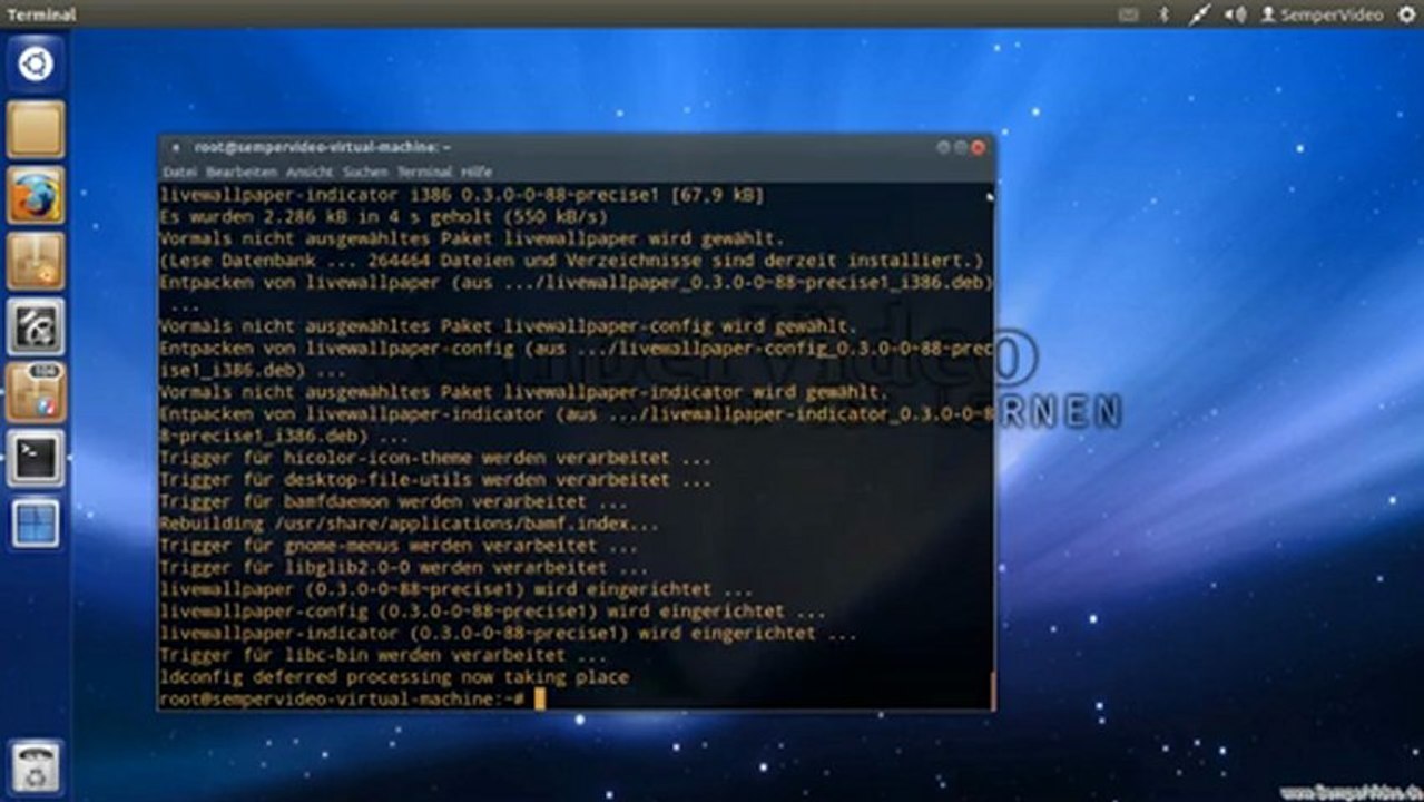 Ubuntu: Live Hintergrundbild