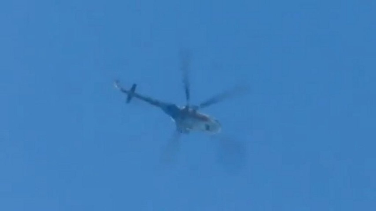 Syrian Army Mi-17 Dropping a Bomb